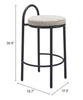 Sisal Counter Stool (Set of 2) Beige Tweed - Cozy Roots Decor