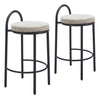 Sisal Counter Stool (Set of 2) Beige Tweed - Cozy Roots Decor
