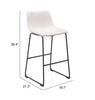 Smart Barstool (Set of 2) Distressed White - Cozy Roots Decor