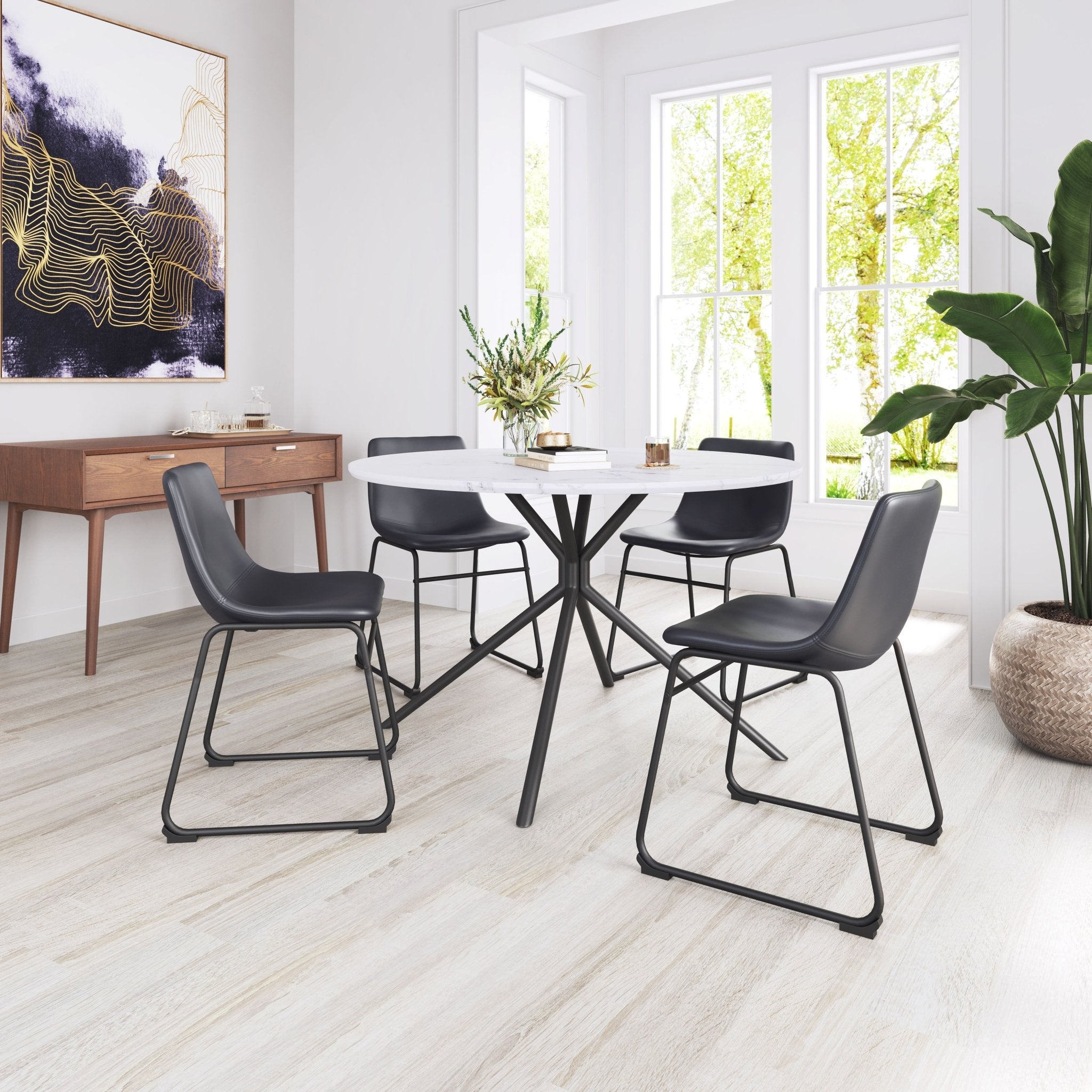 Smart Dining Chair (Set of 2) Black - Cozy Roots Decor