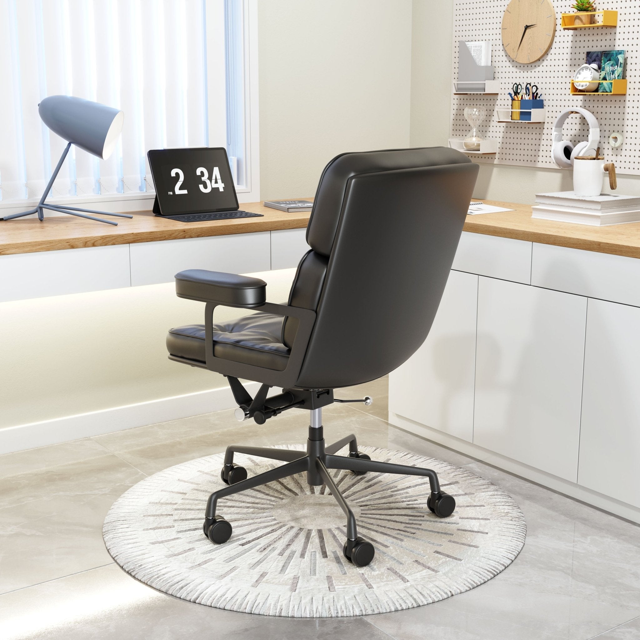 Smiths Office Chair Black - Cozy Roots Decor