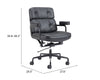 Smiths Office Chair Black - Cozy Roots Decor