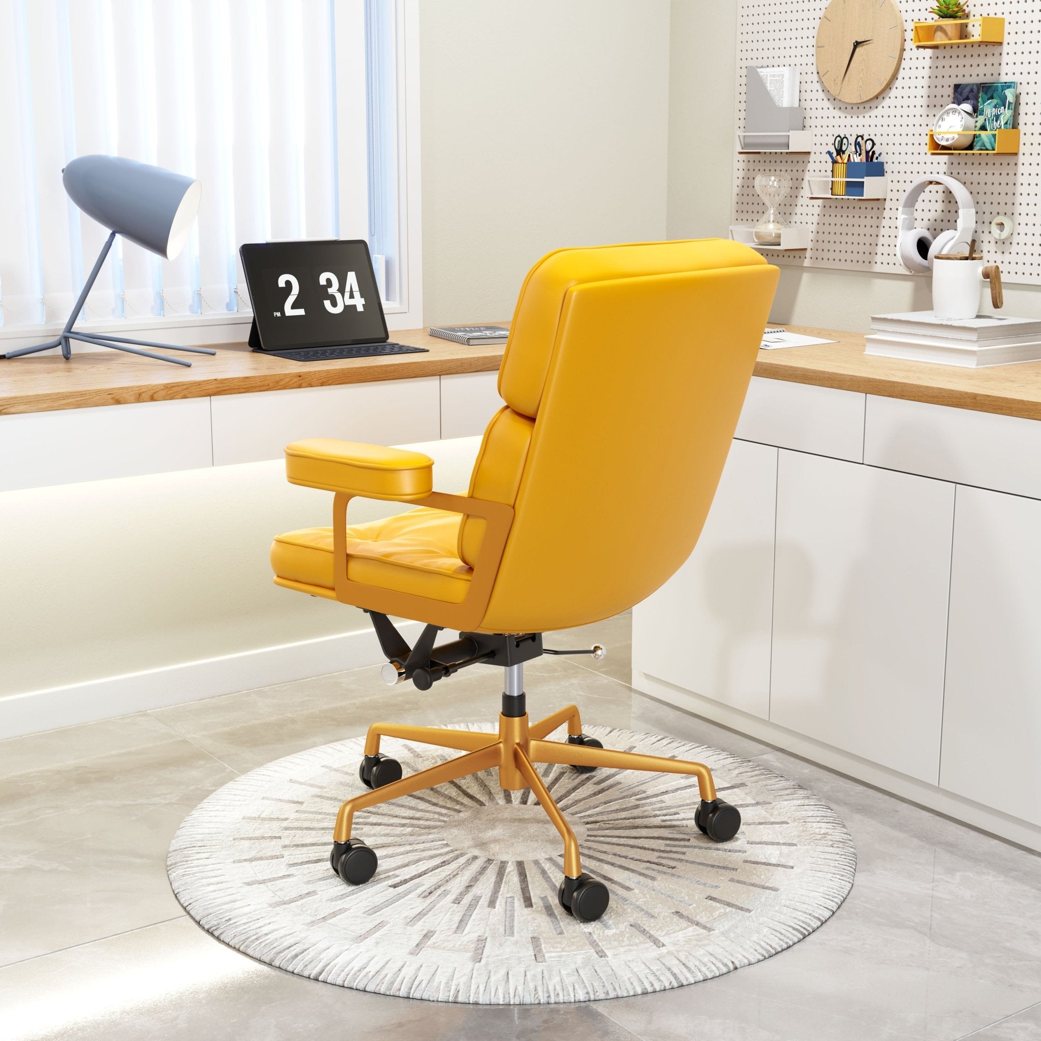 Smiths Office Chair Yellow - Cozy Roots Decor