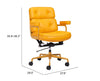 Smiths Office Chair Yellow - Cozy Roots Decor