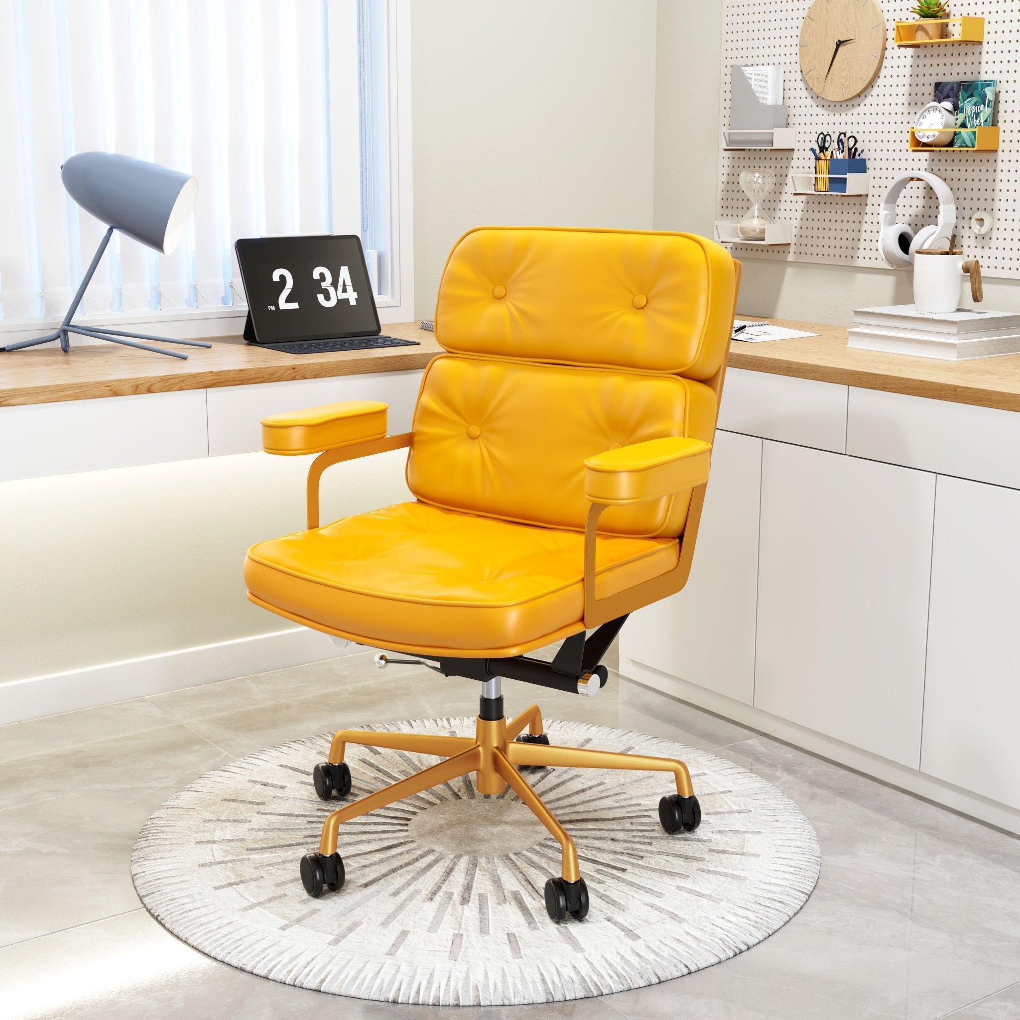 Smiths Office Chair Yellow - Cozy Roots Decor