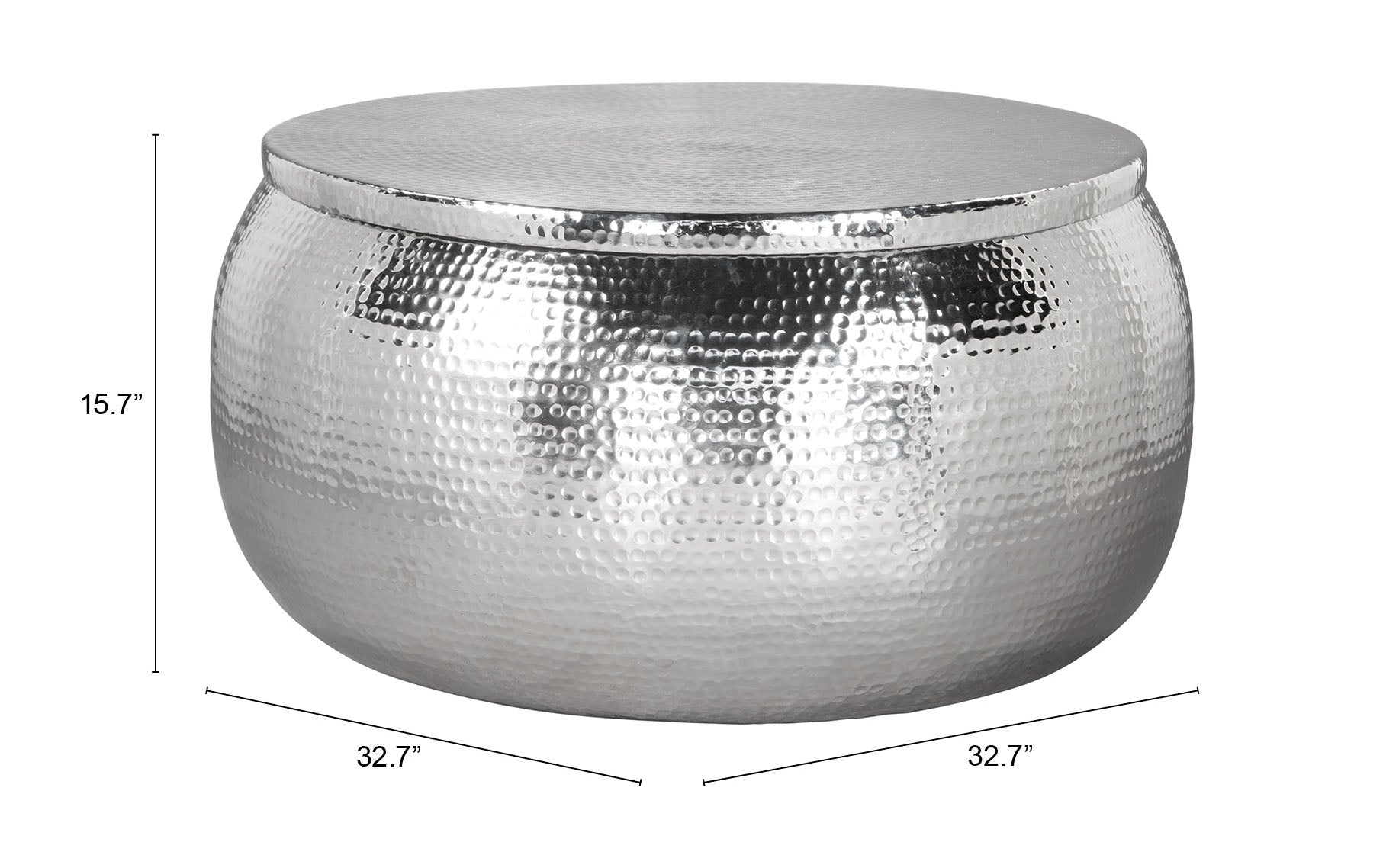 Solo Coffee Table Silver - Cozy Roots Decor