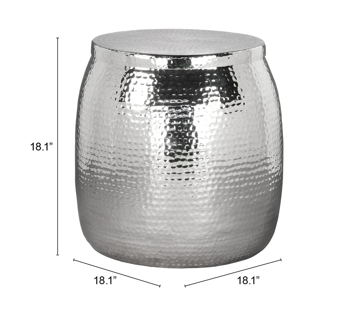 Solo Side Table Silver - Cozy Roots Decor