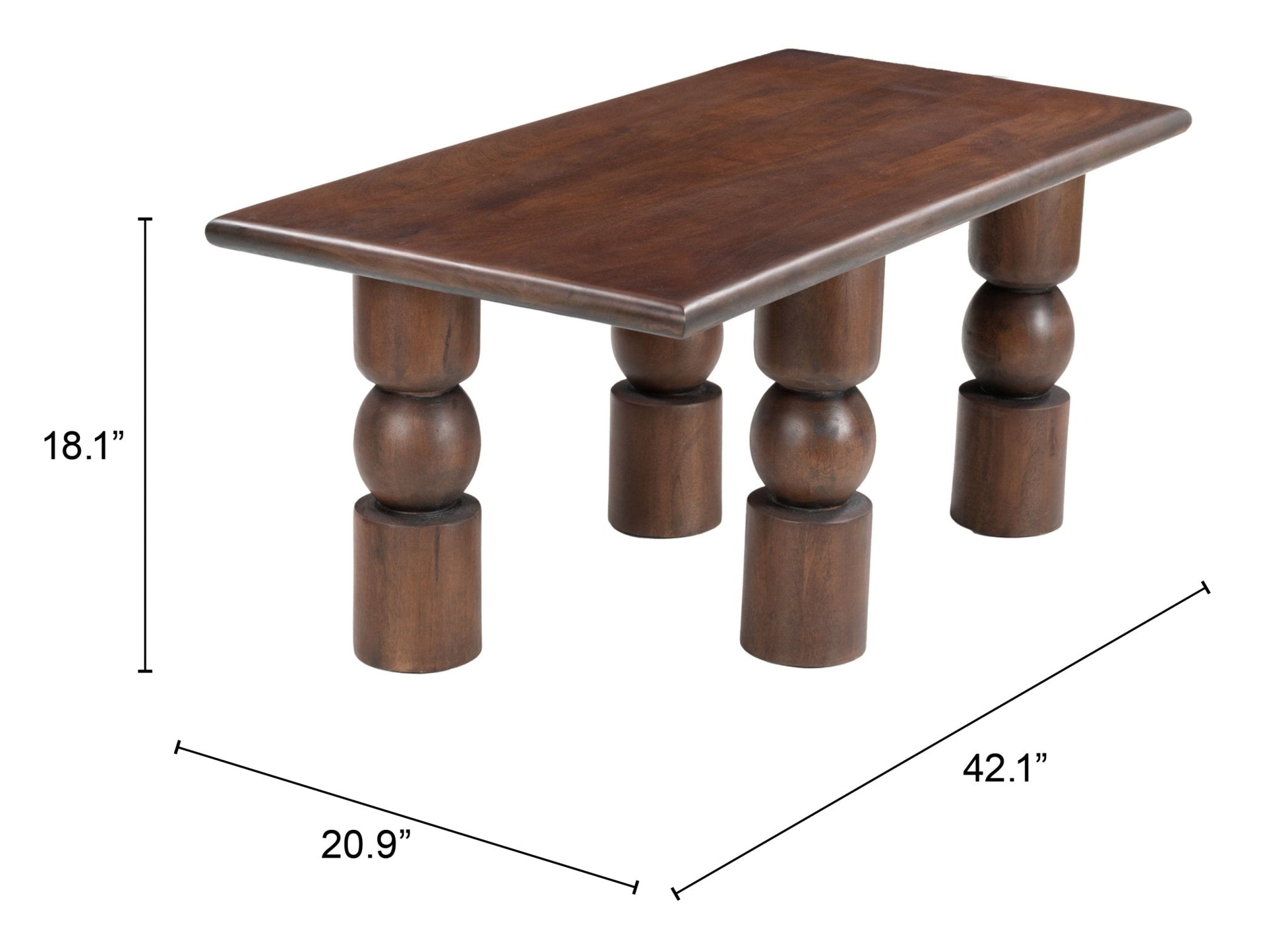 Split Coffee Table Brown - Cozy Roots Decor
