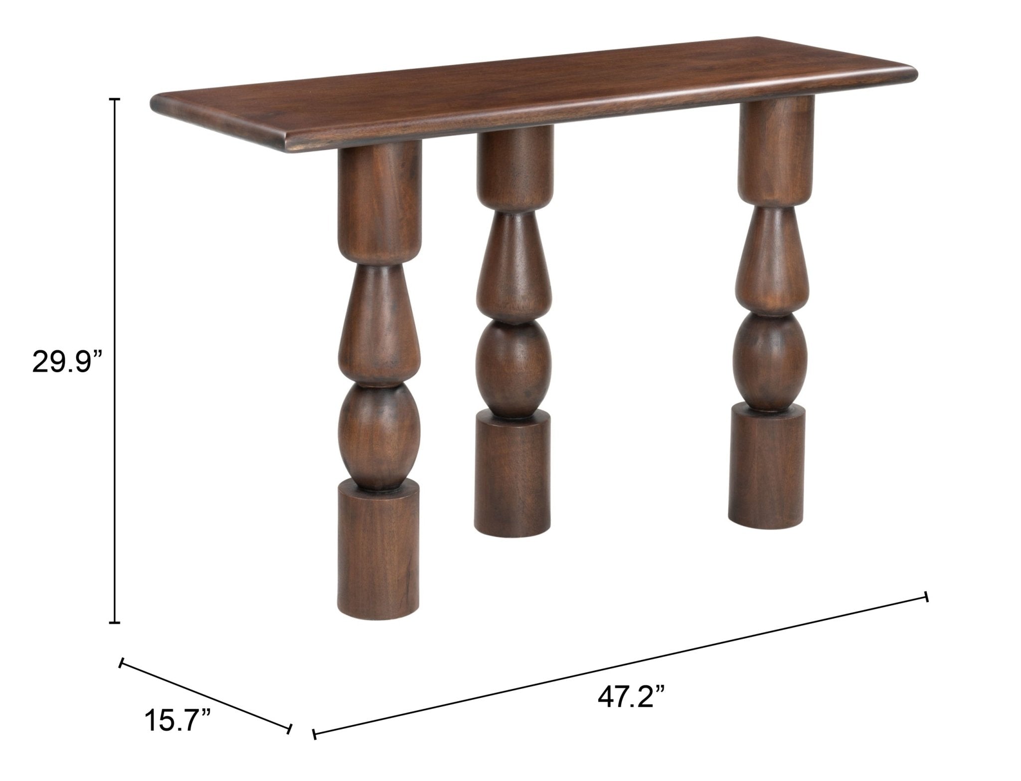 Split Console Table Brown - Cozy Roots Decor