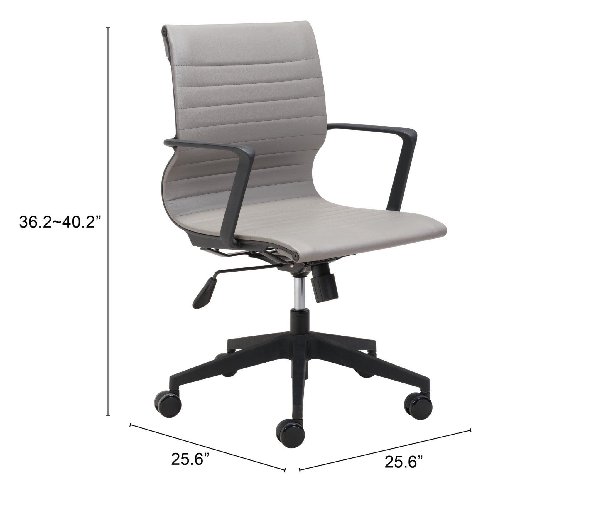 Stacy Office Chair Gray - Cozy Roots Decor