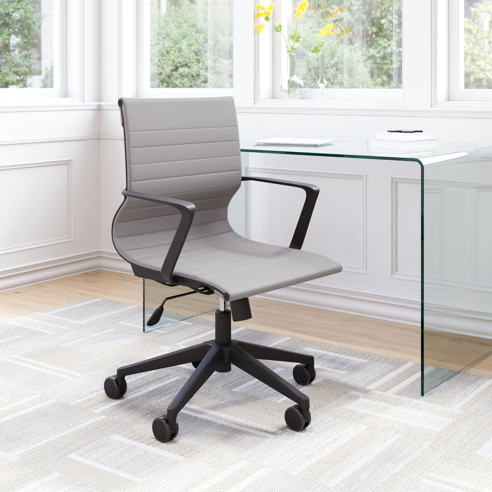 Stacy Office Chair Gray - Cozy Roots Decor