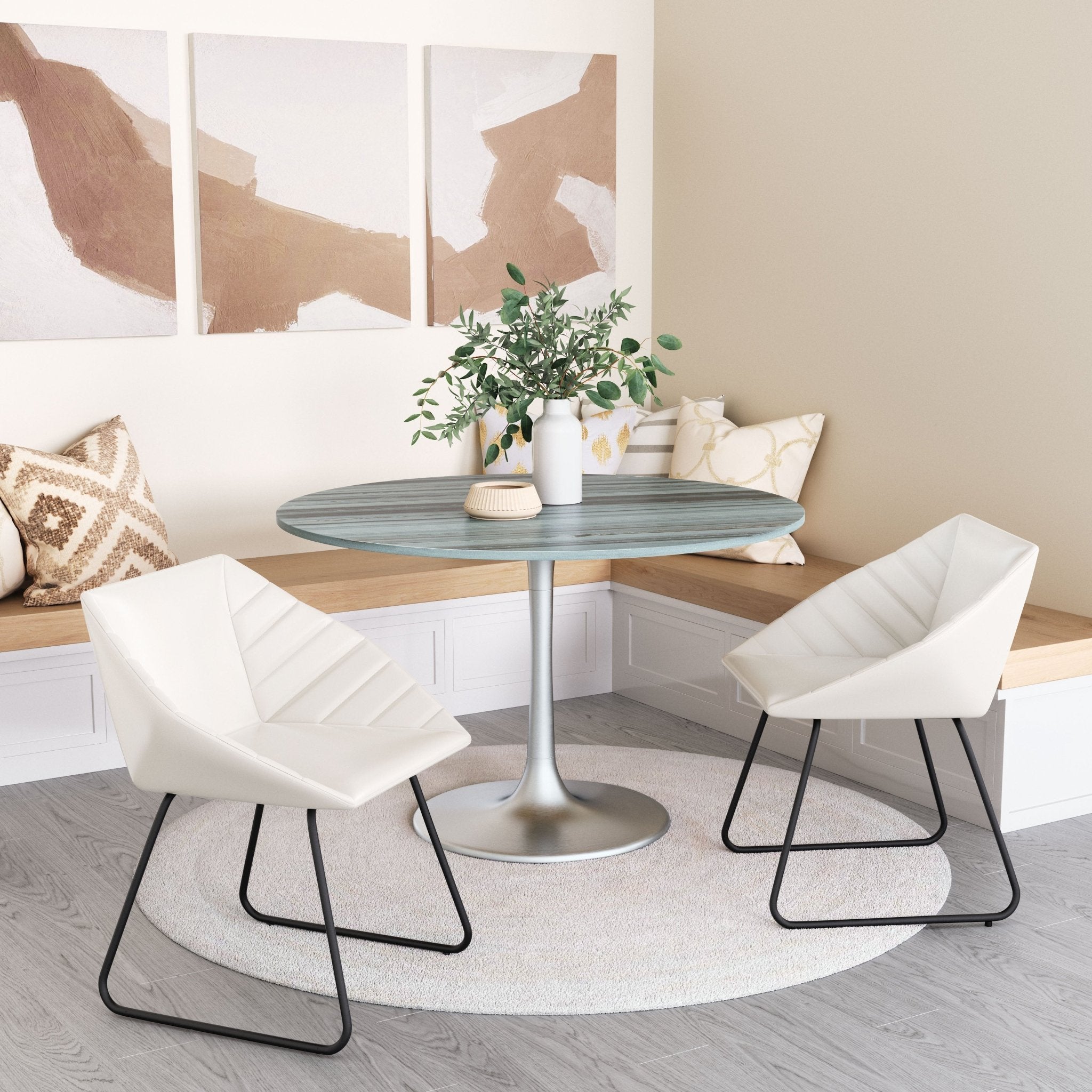 Star City Dining Table Gray & Silver - Cozy Roots Decor