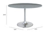 Star City Dining Table Gray & Silver - Cozy Roots Decor
