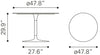 Star City Dining Table Gray & Silver - Cozy Roots Decor