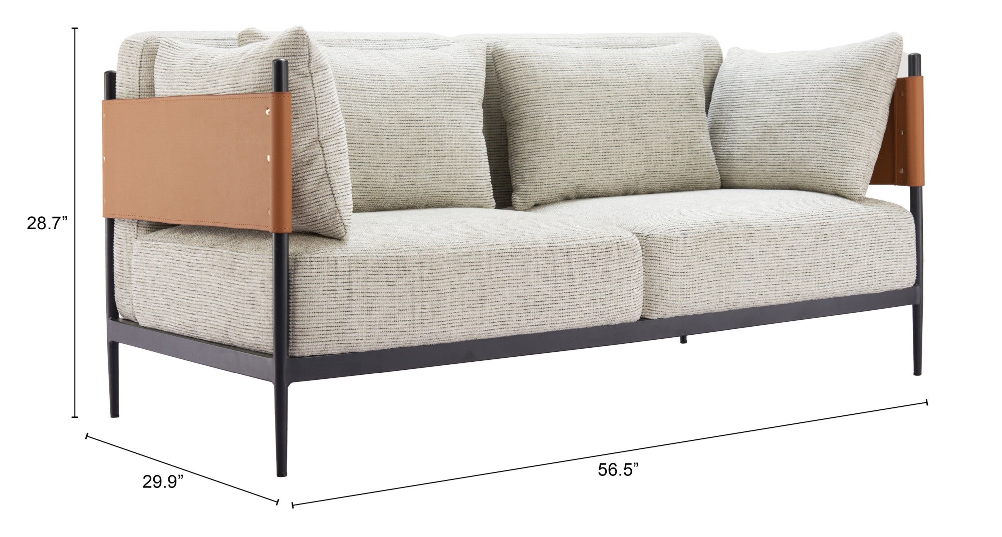 Stirbe Loveseat Gray - Cozy Roots Decor