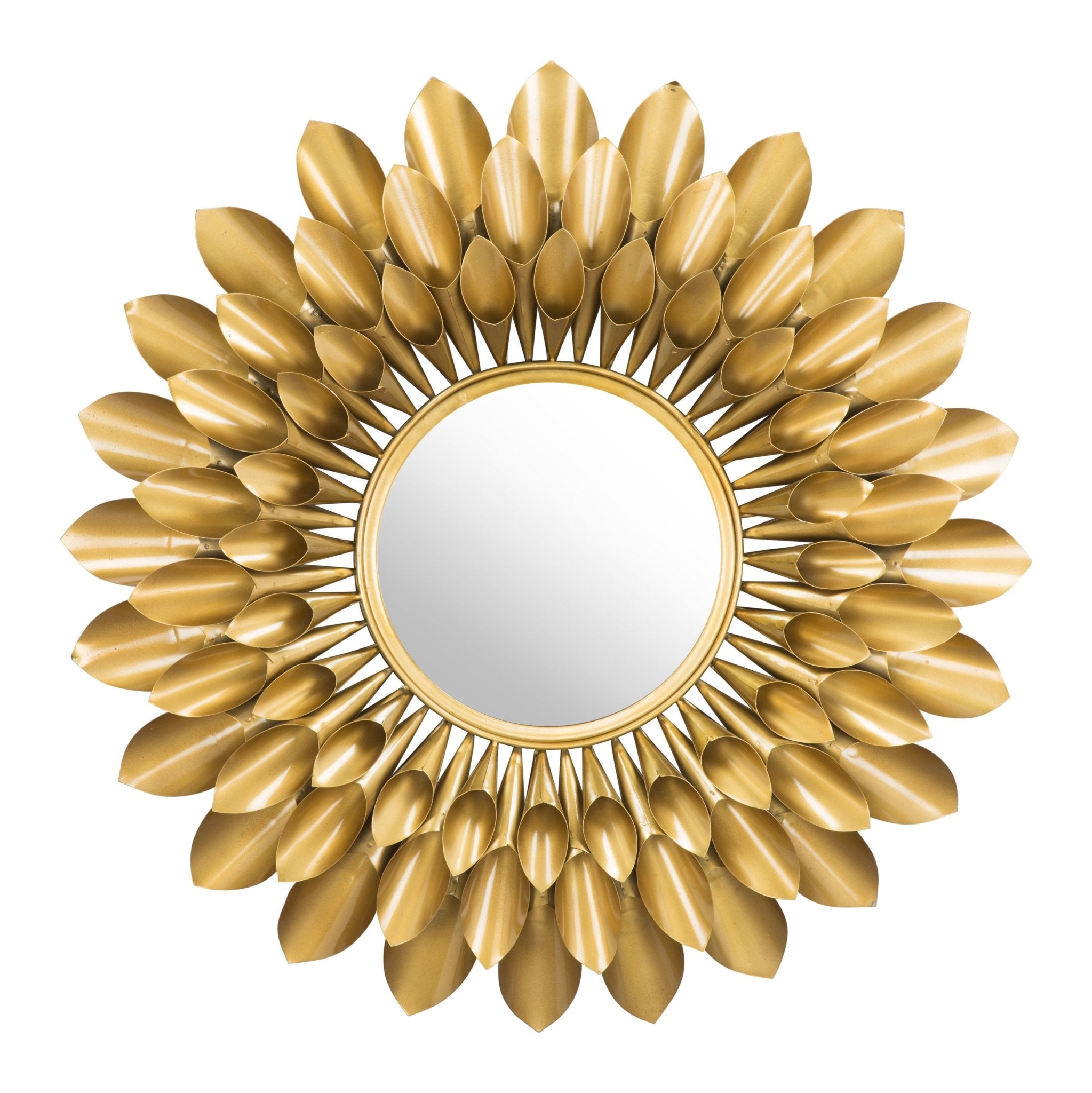 Sunflower Round Mirror Gold - Cozy Roots Decor