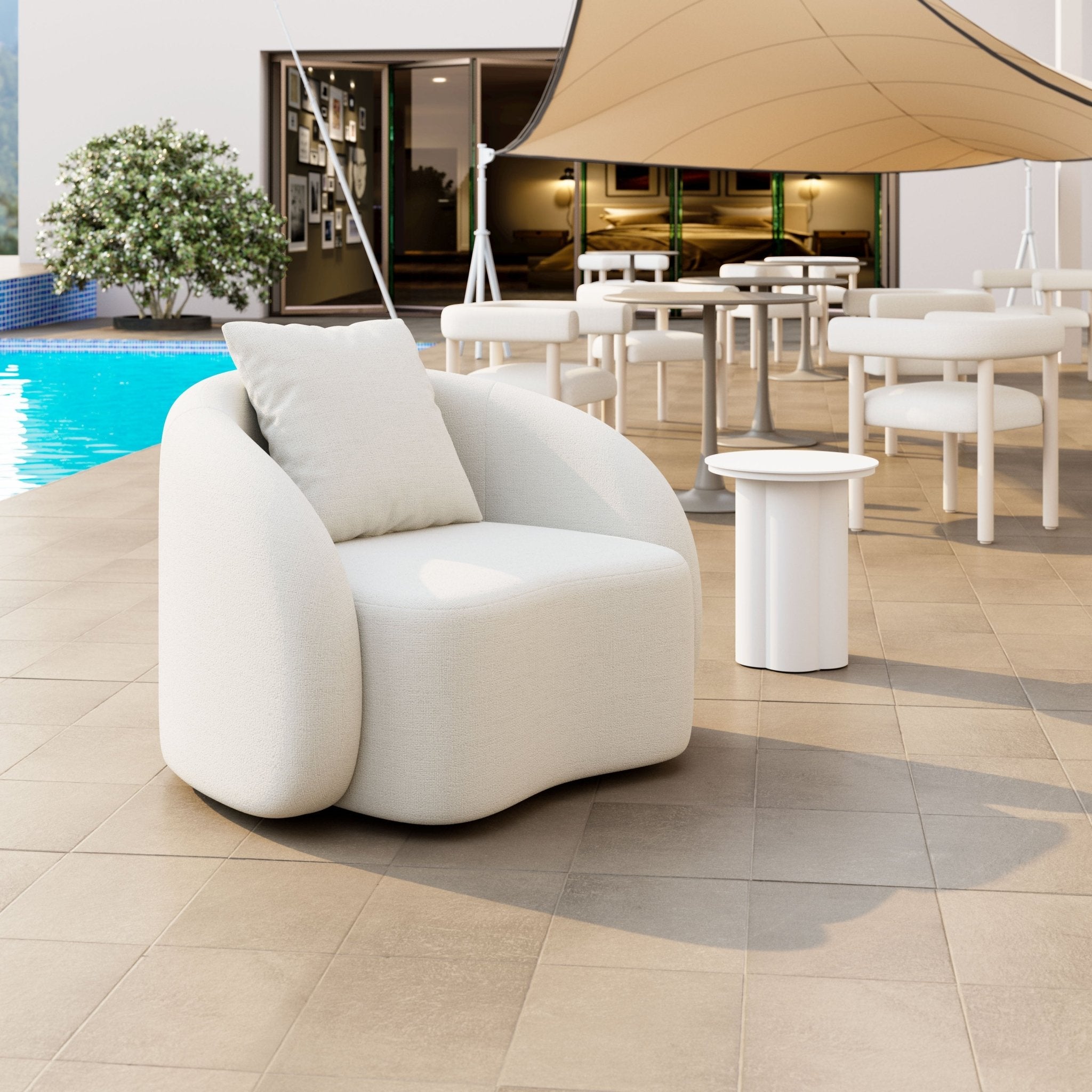 Sunny Isles Accent Chair Beige - Cozy Roots Decor