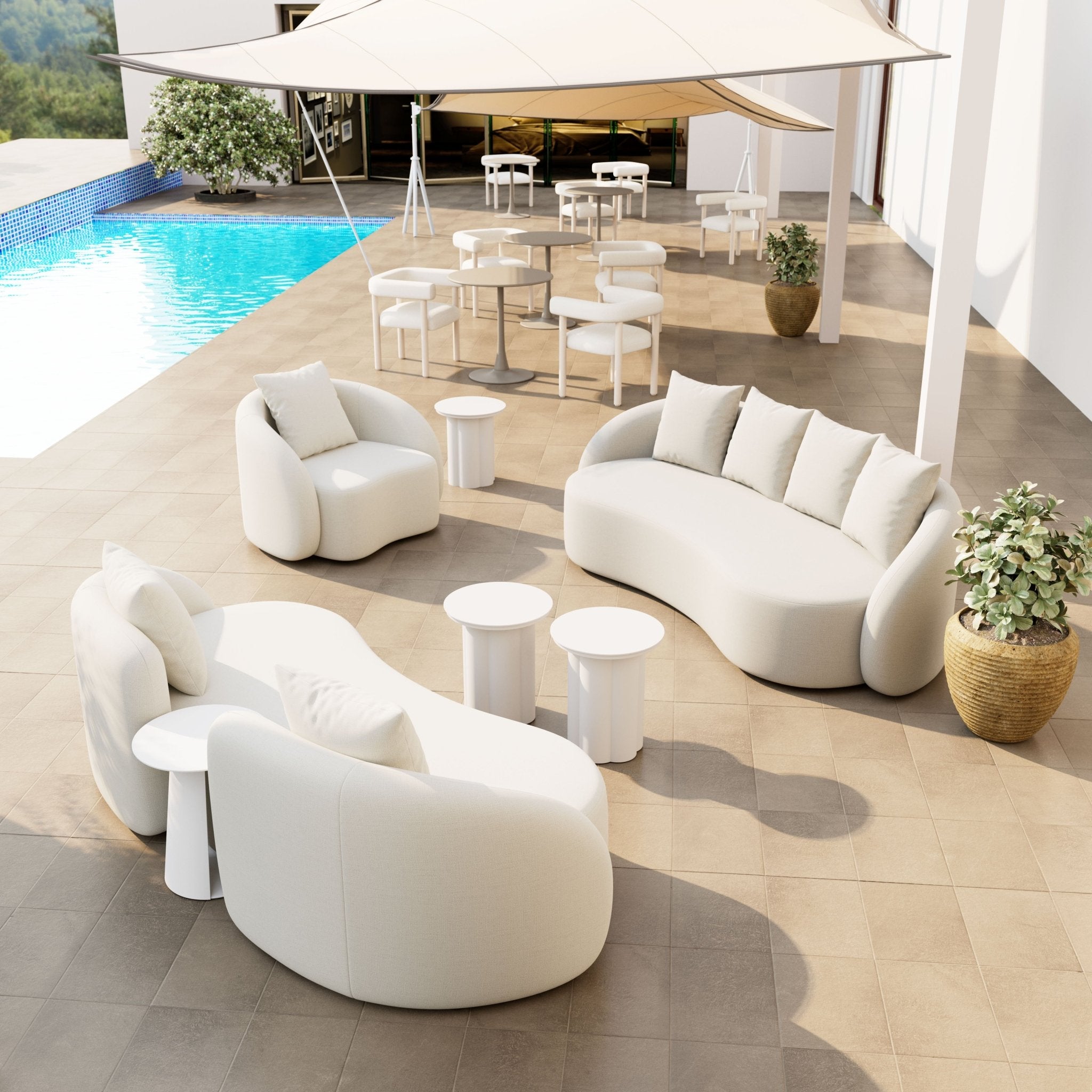 Sunny Isles Side Table White - Cozy Roots Decor