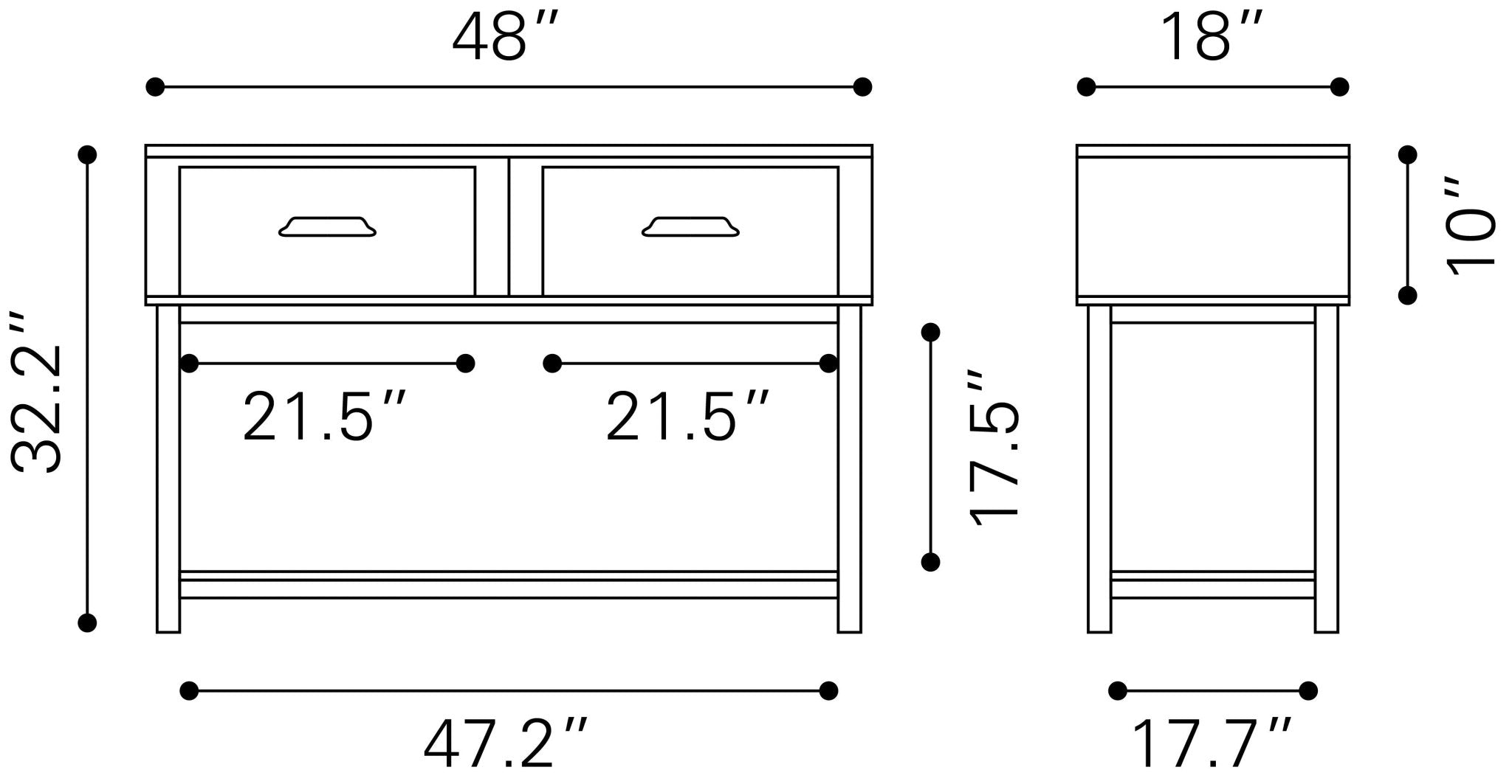Surat Console Table Black - Cozy Roots Decor