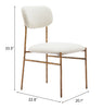 Sydhavnen Dining Chair Cream & Gold - Cozy Roots Decor
