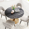 Taj Dining Table Black & Gold - Cozy Roots Decor