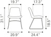 Tammy Dining Chair (Set of 2) Green - Cozy Roots Decor