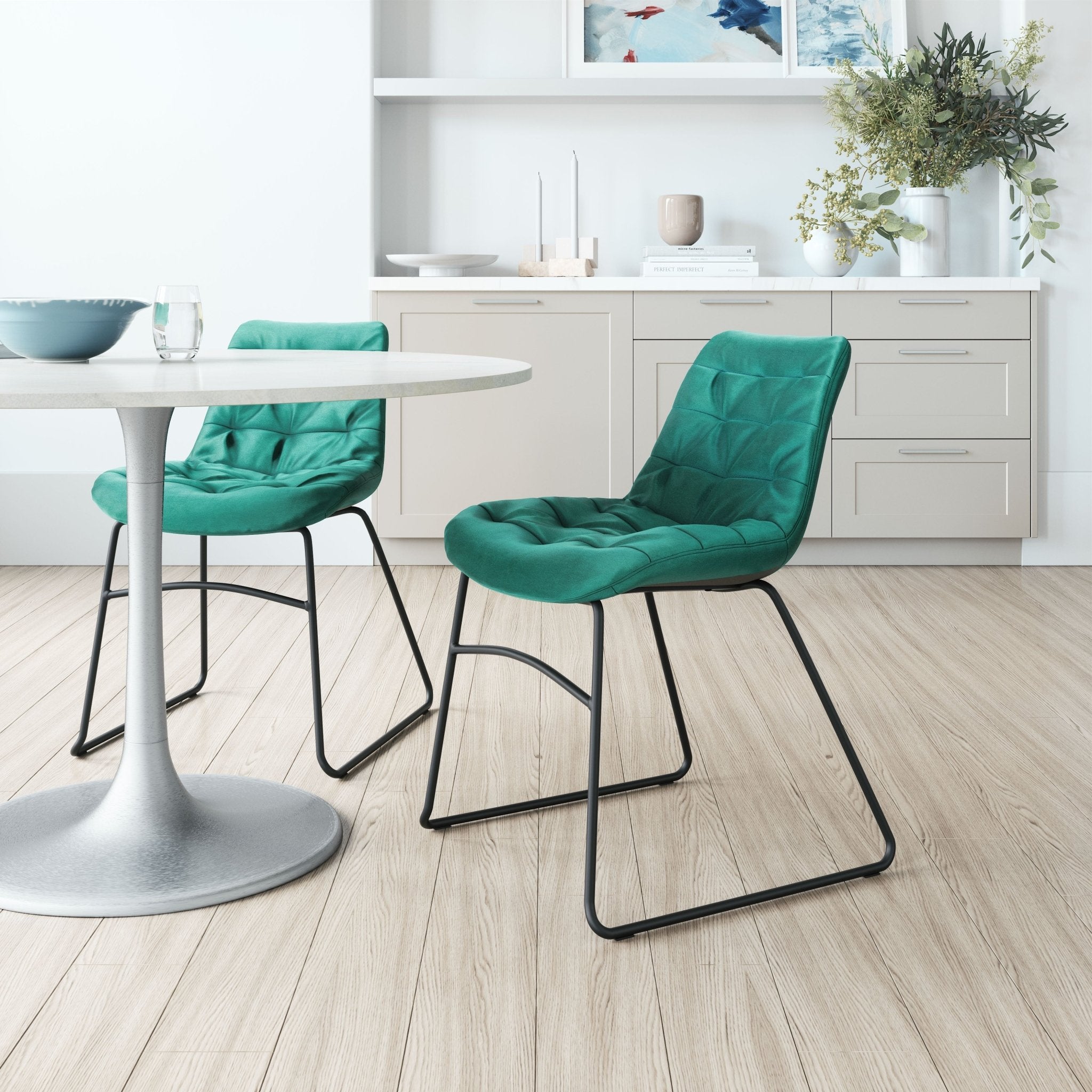 Tammy Dining Chair (Set of 2) Green - Cozy Roots Decor