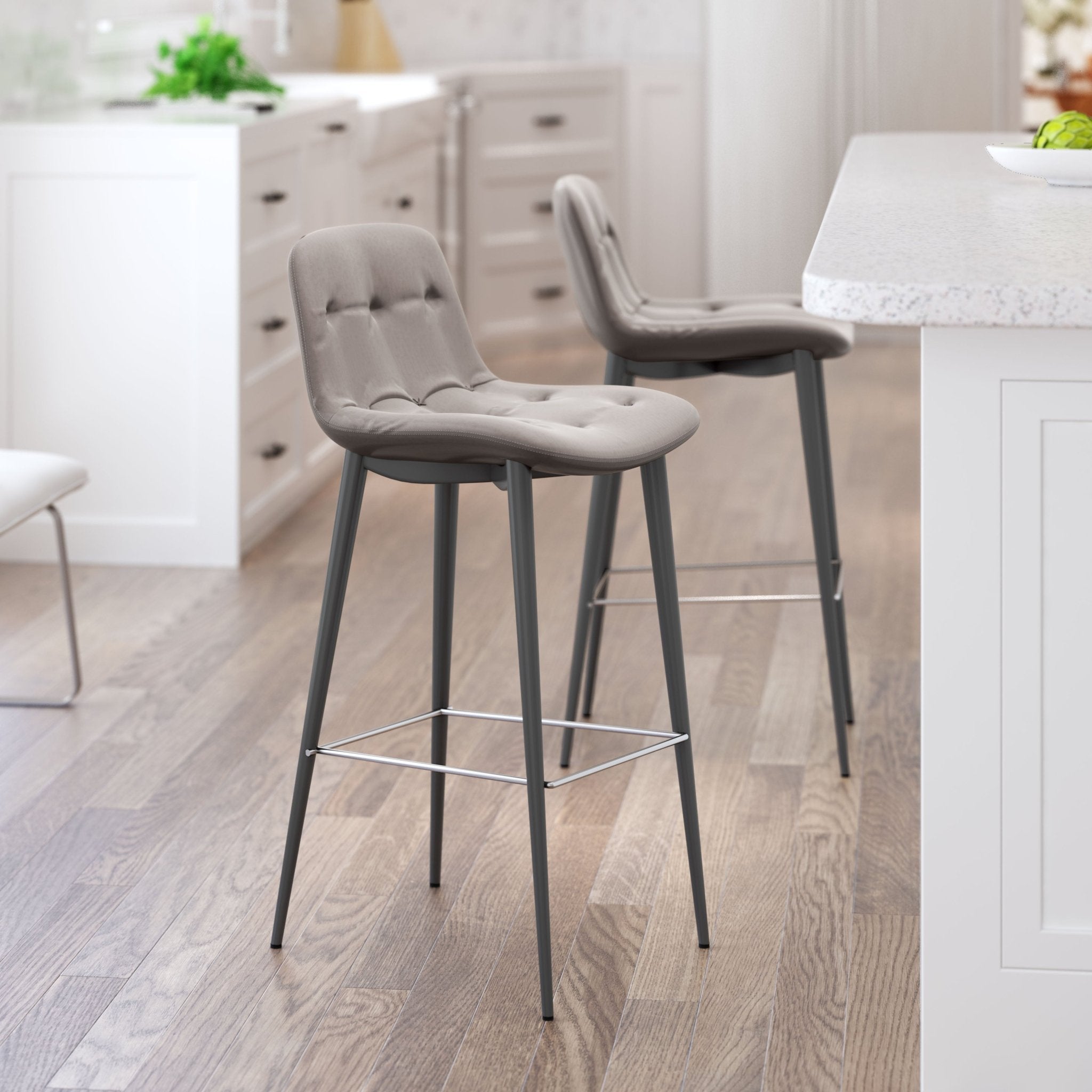 Tangiers Barstool (Set of 2) Taupe - Cozy Roots Decor