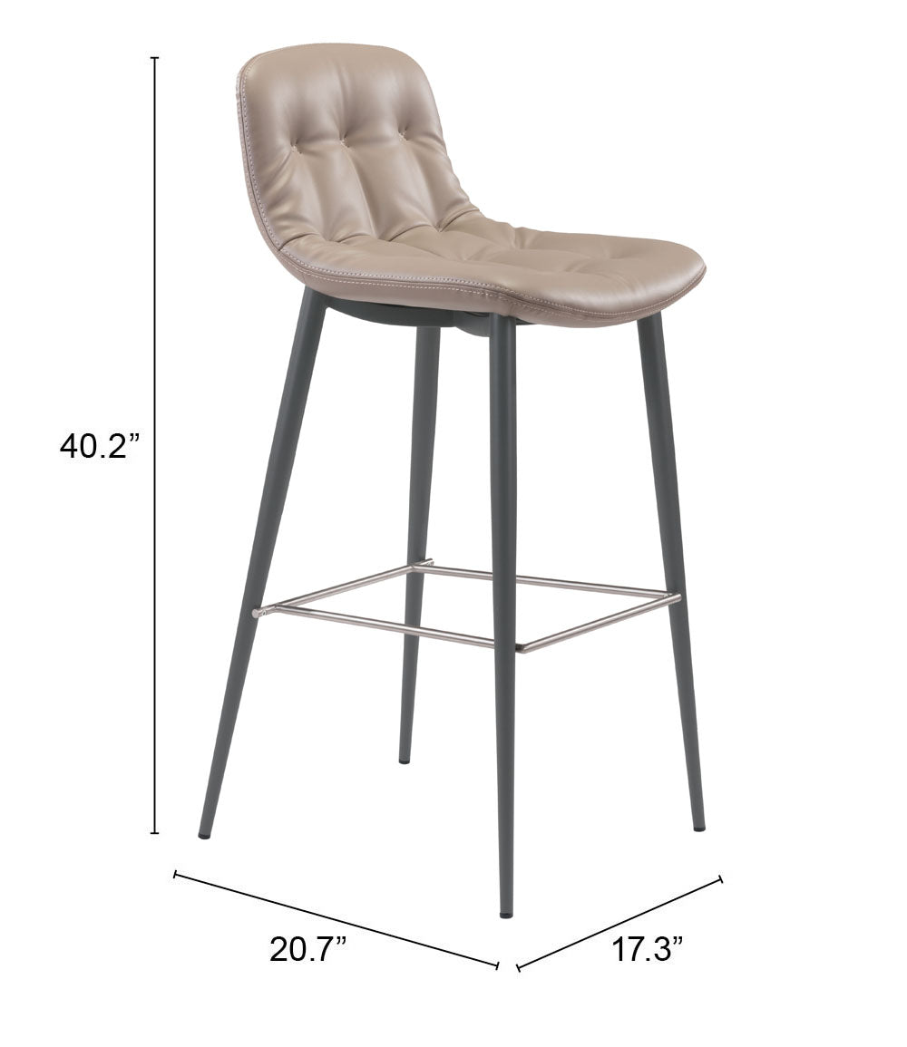 Tangiers Barstool (Set of 2) Taupe - Cozy Roots Decor