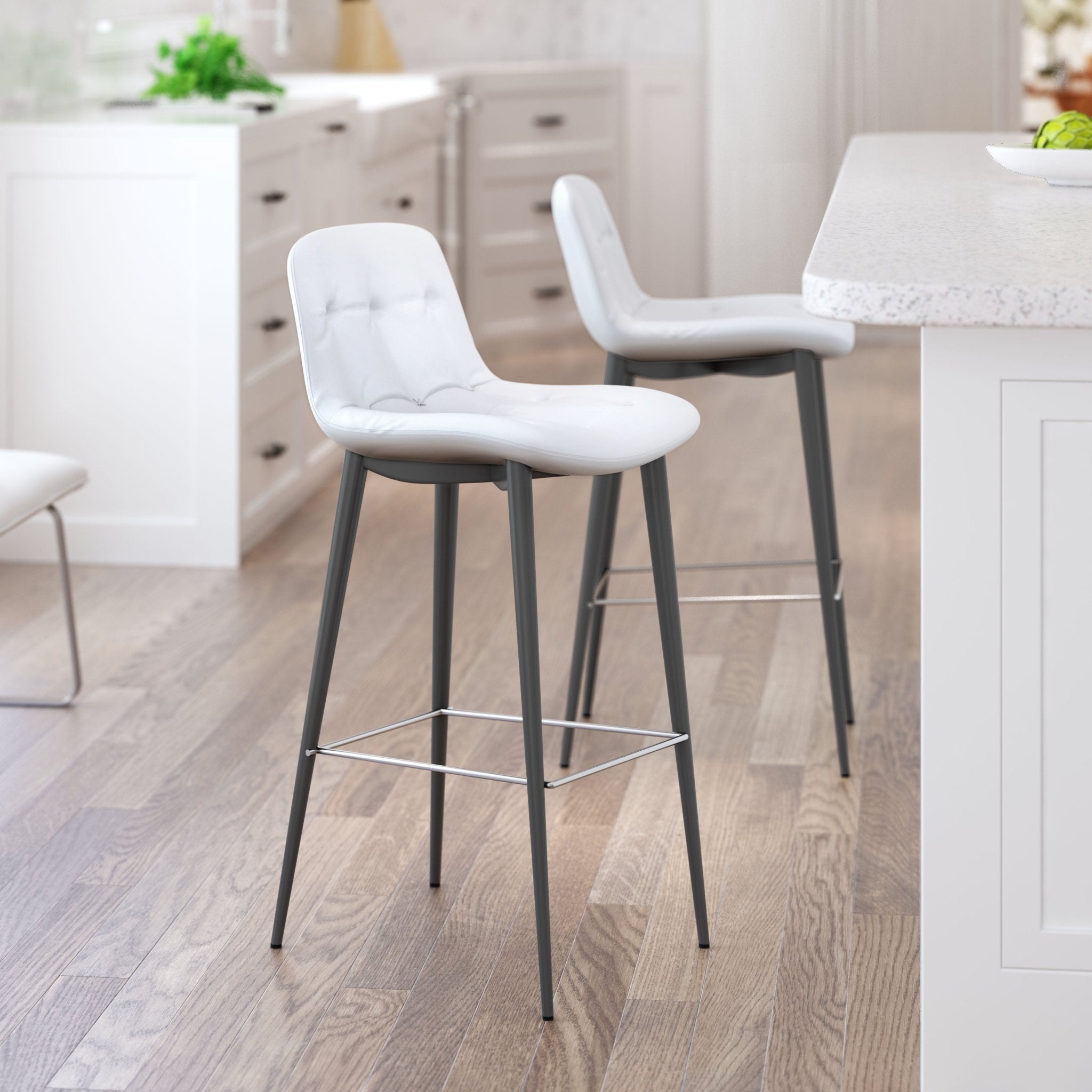 Tangiers Barstool (Set of 2) White - Cozy Roots Decor