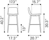 Tangiers Barstool (Set of 2) White - Cozy Roots Decor