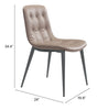 Tangiers Dining Chair (Set of 2) Taupe - Cozy Roots Decor