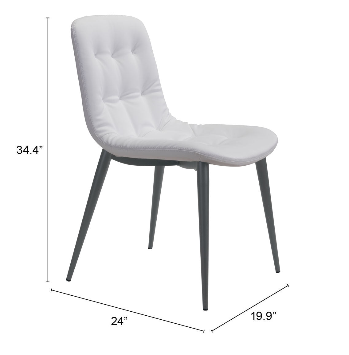 Tangiers Dining Chair (Set of 2) White - Cozy Roots Decor