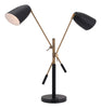 Tanner Table Lamp Black & Brass - Cozy Roots Decor