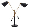 Tanner Table Lamp Black & Brass - Cozy Roots Decor
