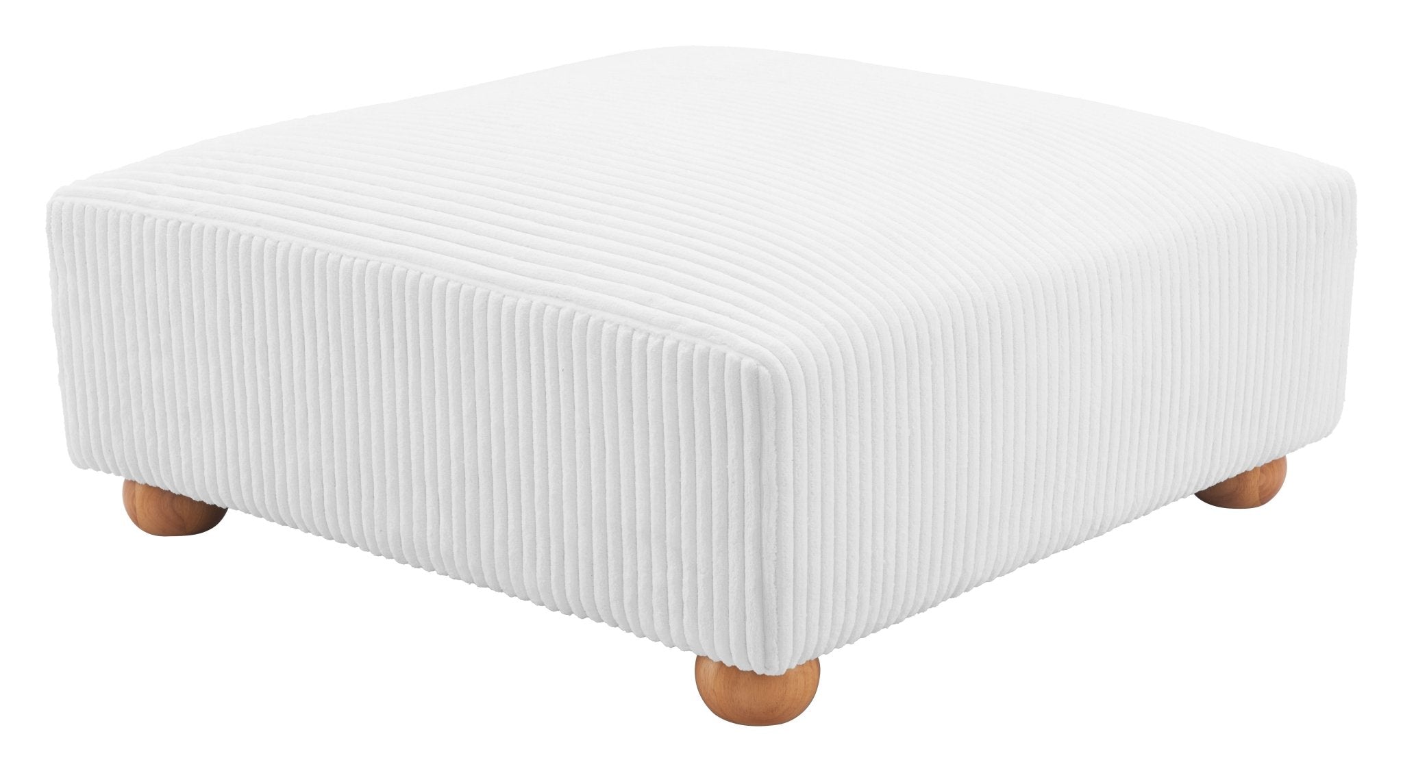 Tayte Ottoman White - Cozy Roots Decor