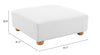 Tayte Ottoman White - Cozy Roots Decor