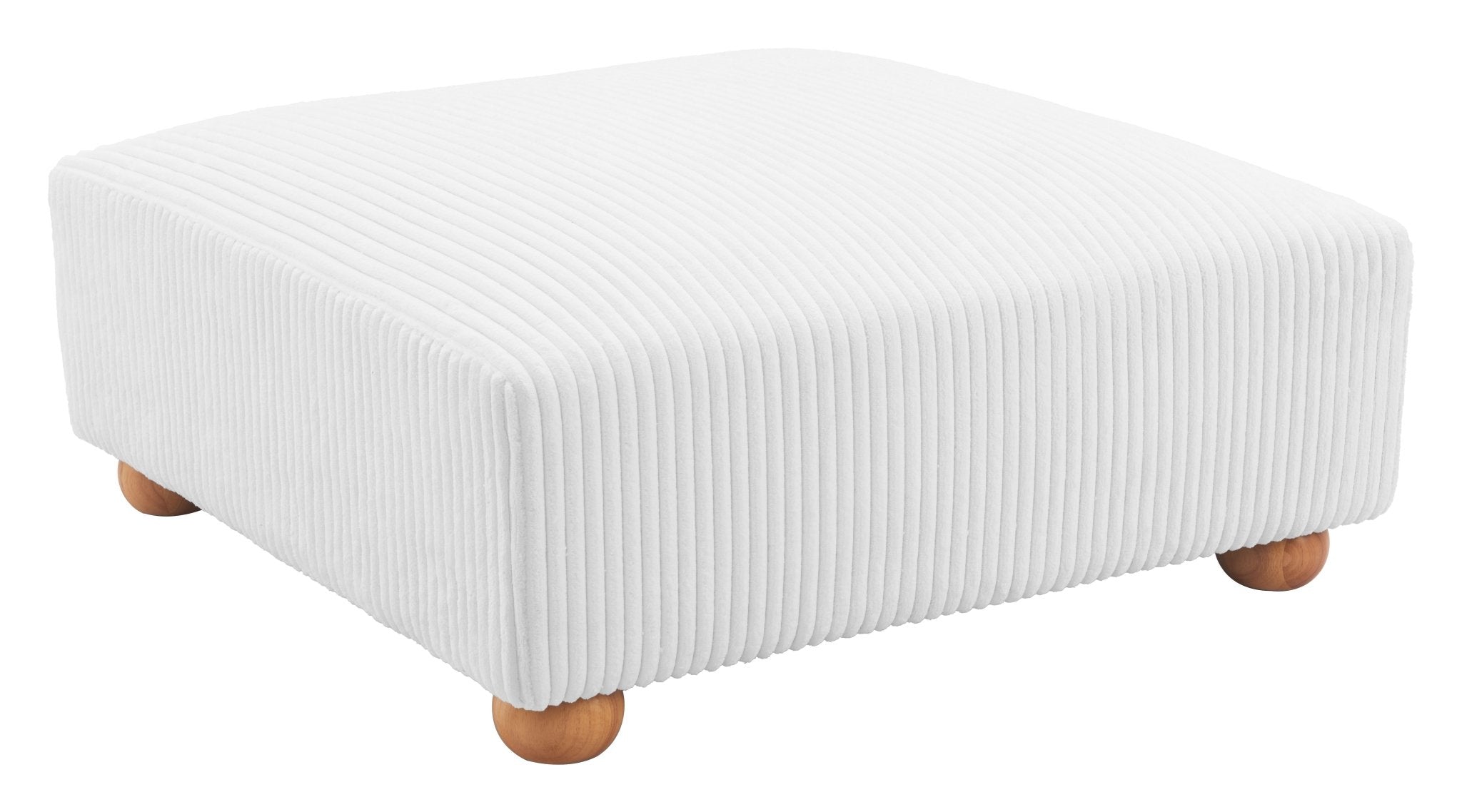 Tayte Ottoman White - Cozy Roots Decor