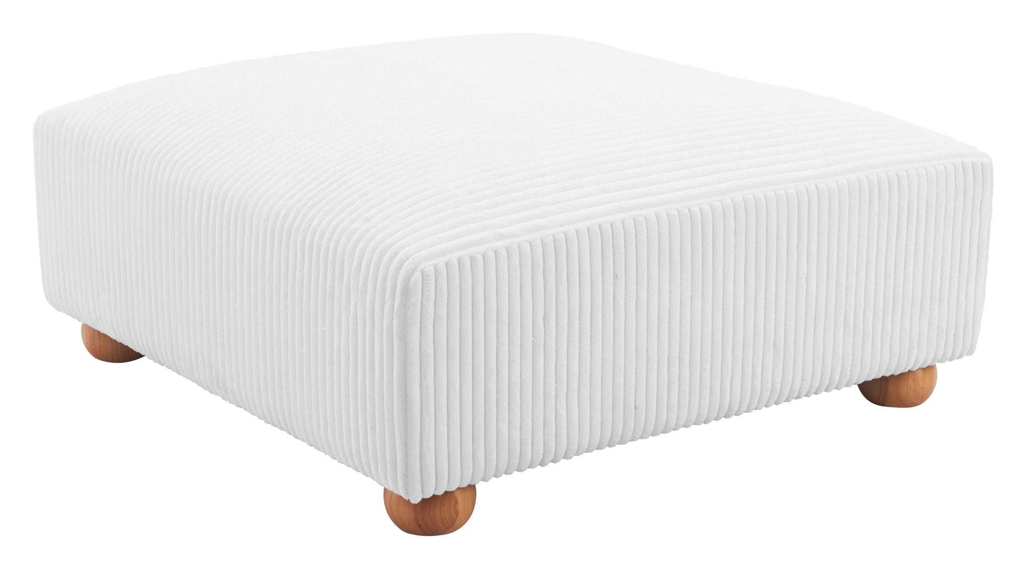 Tayte Ottoman White - Cozy Roots Decor