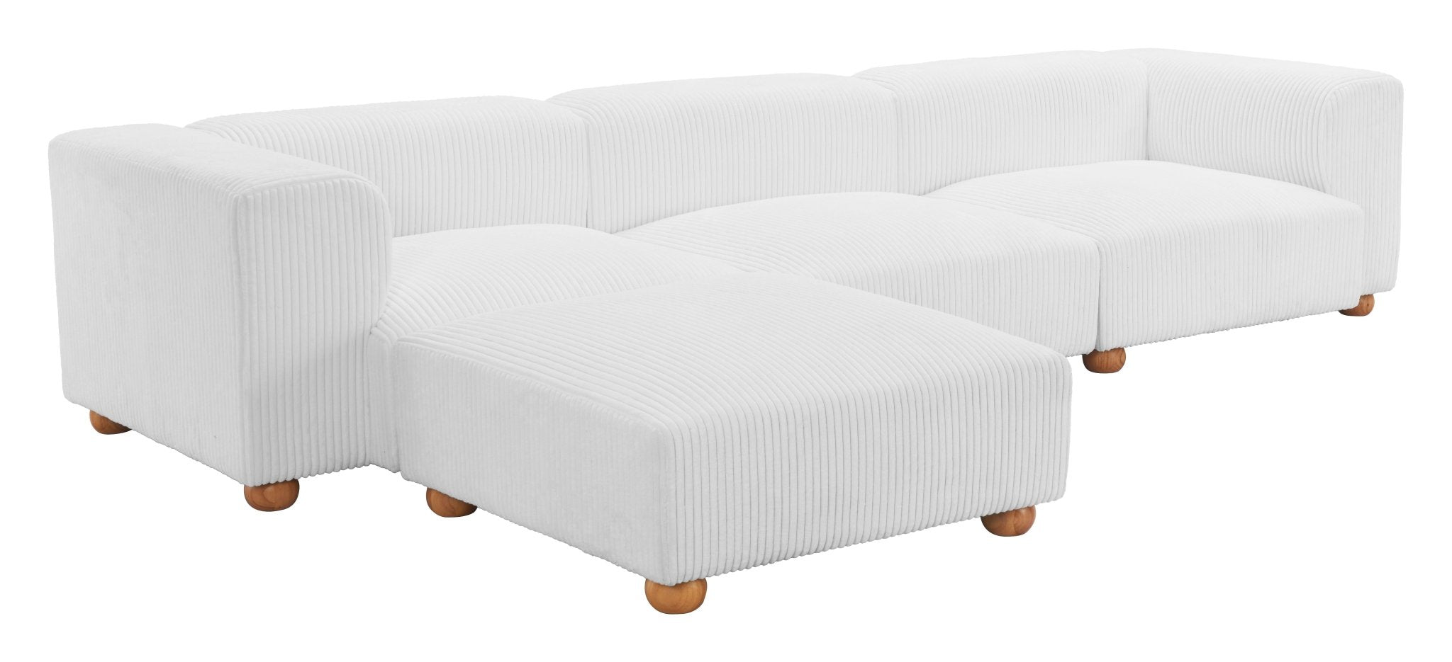 Tayte Ottoman White - Cozy Roots Decor