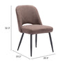 Teddy Dining Chair (Set of 2) Brown - Cozy Roots Decor