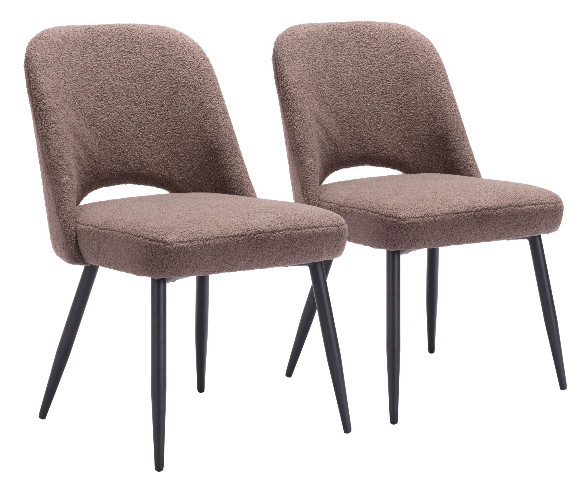 Teddy Dining Chair (Set of 2) Brown - Cozy Roots Decor