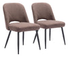 Teddy Dining Chair (Set of 2) Brown - Cozy Roots Decor