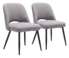 Teddy Dining Chair (Set of 2) Gray - Cozy Roots Decor