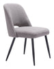 Teddy Dining Chair (Set of 2) Gray - Cozy Roots Decor