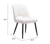 Teddy Dining Chair (Set of 2) Ivory - Cozy Roots Decor