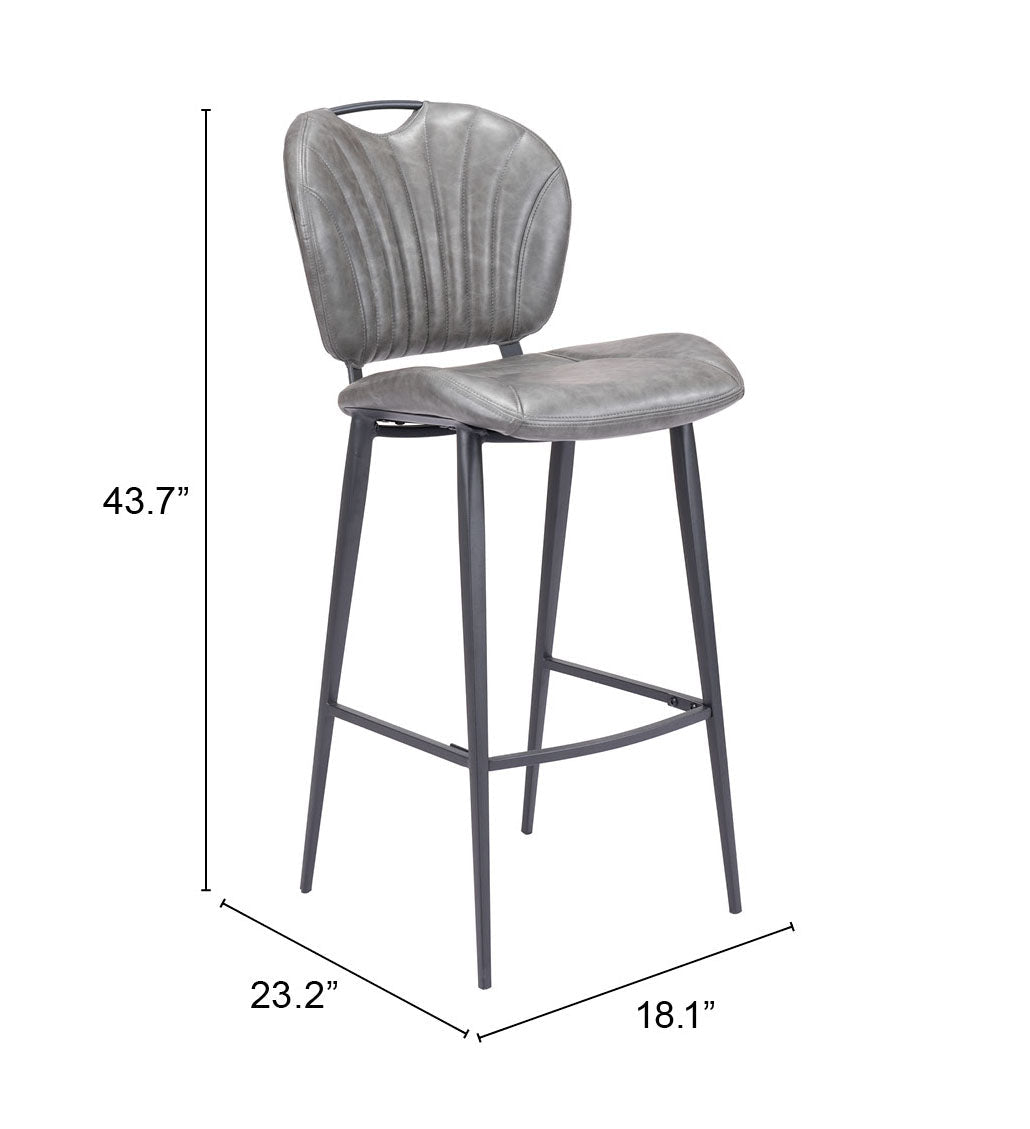 Terrence Barstool Vintage Gray - Cozy Roots Decor