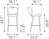 Terrence Barstool Vintage Gray - Cozy Roots Decor