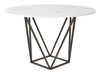 Tintern Dining Table White & Antique Bronze - Cozy Roots Decor