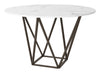 Tintern Dining Table White & Antique Bronze - Cozy Roots Decor